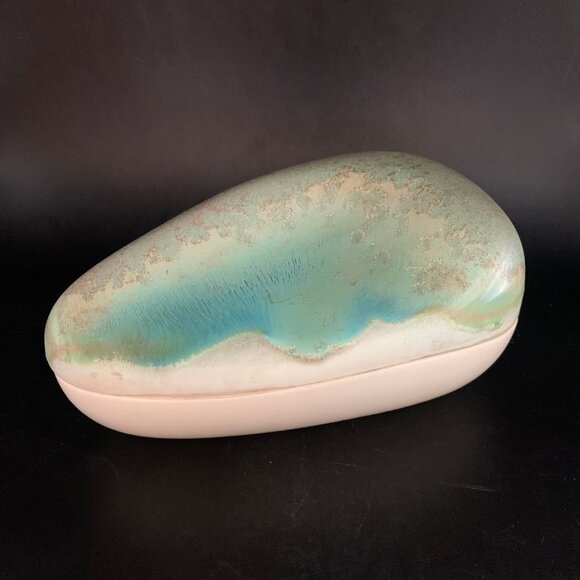 Newman Ceramic Works Art Pottery Handmade Lidded Dish Signed Made USA Studio - Picture 1 of 10